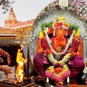 Puja at Siddhivinayak Mahaganapati Temple, Titwala